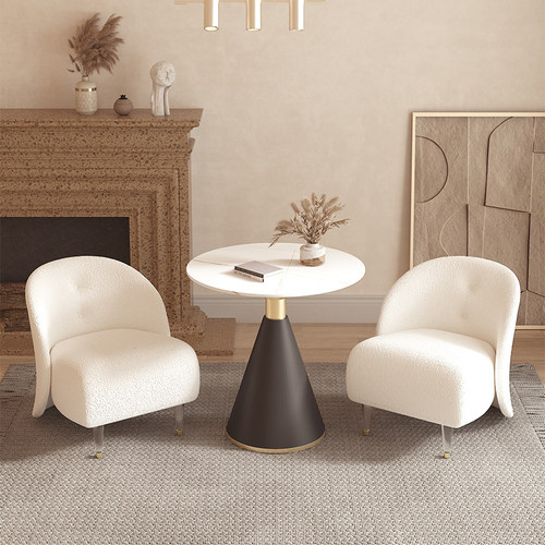 Kaia Fleece Lounge Chair side view 1