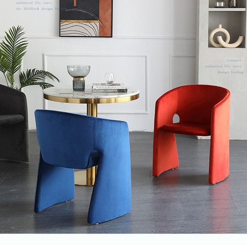 Lesia Fabric Dining Chair in pair