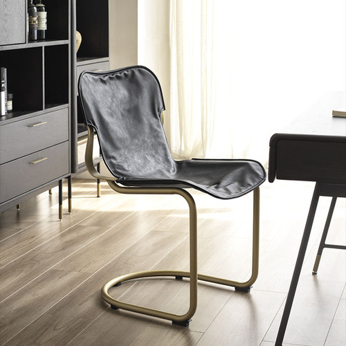 Tullio Leather Lounge Chair in home setting — Singapore