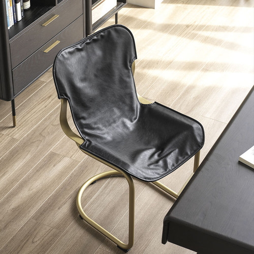 Tullio Leather Lounge Chair side view 1