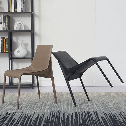 Federico Leather Wrapped Dining Chair Italian Style (4 Pieces) Singapore — Detail View