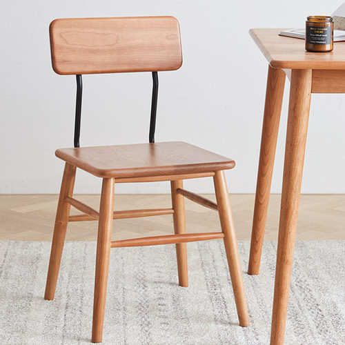 Kaito Wooden Dining Chair with Backrest Japanese Style (4 Pieces) | Dining Chair Singapore | Free Delivery & Assembly