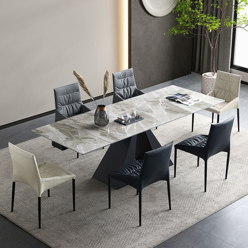Hawthorne Extendable Sintered Stone Dining Table Singapore Quarter View