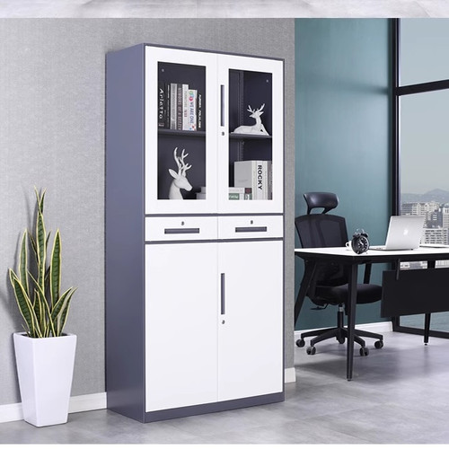 Hilde Steel Office Cabinet KN185 in office setting — Linear Furnishings Singapore