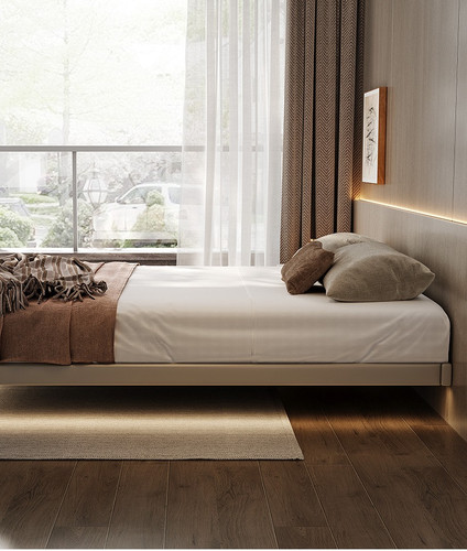 KENKO Floating Bed Singapore | Floating Design, Hidden Legs, Microfiber Leather
