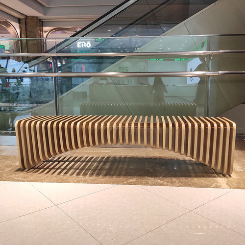 Fisk Wood Bench front view