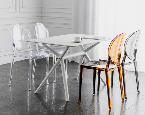 Royal Transparent Dining Chair side view 1
