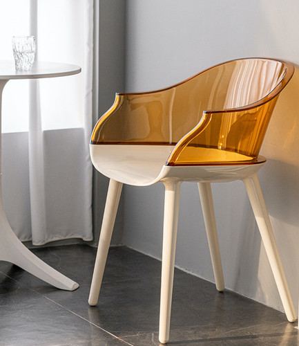 Linear Acrylic Ghost Chair Crystal Modern Style (4 Pieces) Singapore | Acrylic | Free Islandwide Delivery
