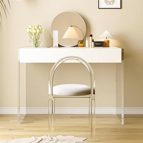 Dylan Acrylic Floating Dressing Table in Bedroom Scenario Image B