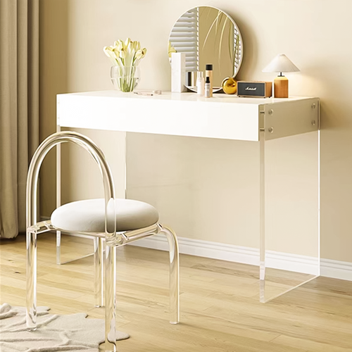 Dylan Acrylic Floating Dressing Table in Bedroom Scenario Image A