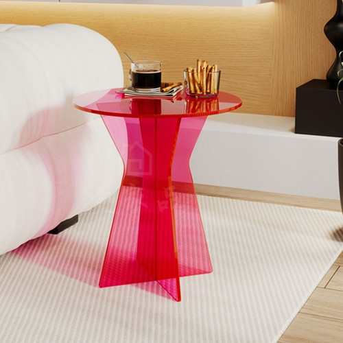 Buy Kyra Acrylic Round Side Table Singapore | Acrylic Quality Furniture