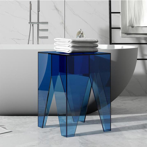 Kyra Square Side Table Acrylic Nordic Blue