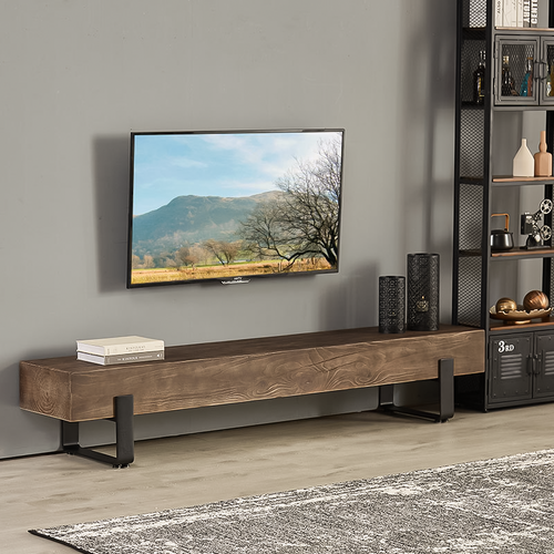 Edith Wooden Bench Minimalist Style in Living Room Scenario Image B