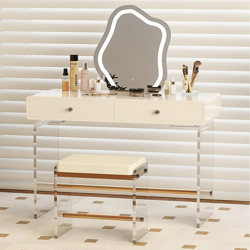 Buy Dylan Acrylic Dressing Table With Vanity Mirror Singapore | Acrylic Quality Furniture