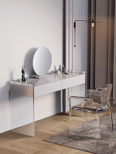 Dylan Acrylic Stool & Chair for Dressing Table in home setting — Singapore