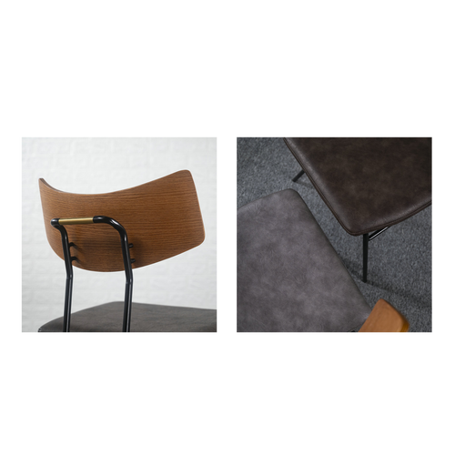 Buy Debbie Leather Seat Dining Chair (4 Pieces) Singapore | Leather Quality Furniture