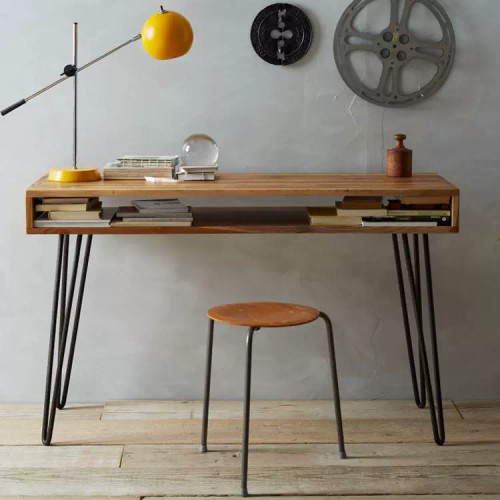 Edith Pine Wood Study Table | Wood Table Singapore | Linear Furnishings