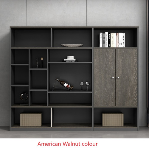 WLZY Wood Office Cabinet K644 Walnut Colour