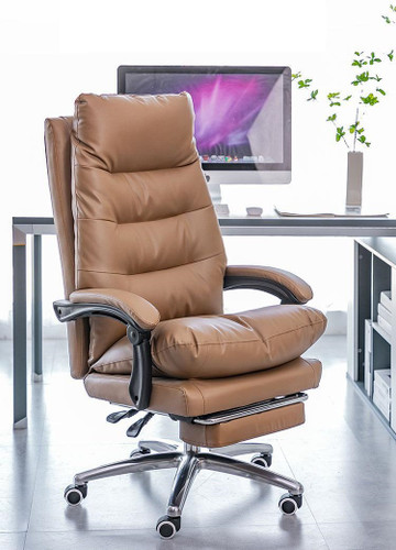 Sigurd Leather Reclining Office Chair Modern Style dimensions — Singapore office ergonomic chair