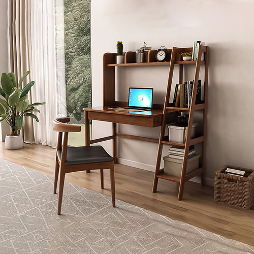 Noa Study Table with Four-layer Storage Singapore | engineered board | Scenario B