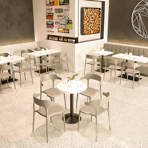 Lucho Dining Chair with Cow-Shaped Backrest - Scenario B
