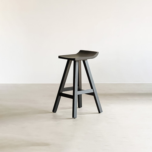 Elin Wooden Stool Chair side view 1