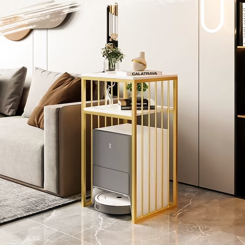 Thyra Carbon Steel Side Table with Storage | Table Singapore | Free Delivery & Assembly