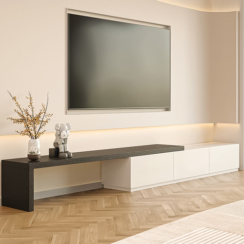 Brenna Telescopic TV Console (Modern) Singapore | Telescopic, Premium Wood Finish | Living Room Setting