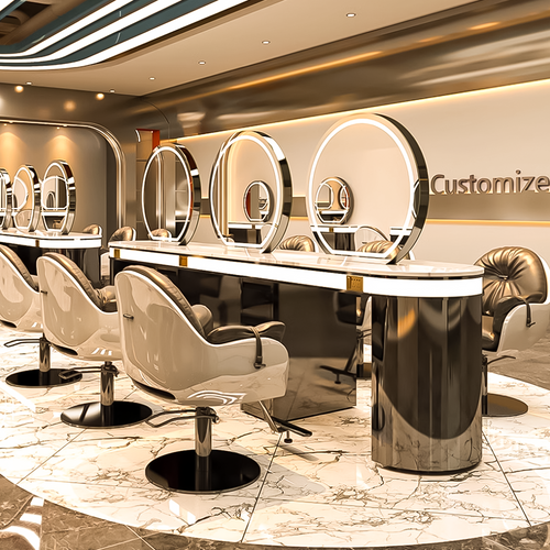 Mysig Steel Dressing Table in Salon Scenario Image B