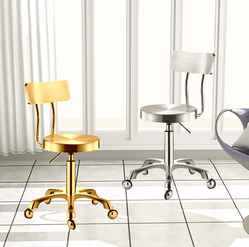 Mysig Stainless Steel Stool in Barbershop Scenario Image B