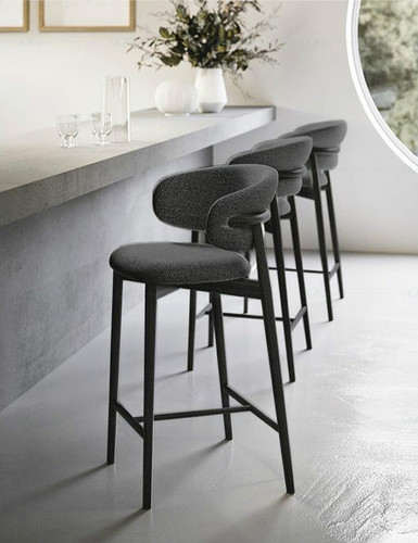 Oleandro Linen Bar Chair side view 1