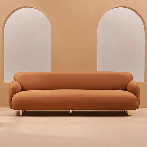 Kirk Luxurious Fabric Sofa in Living Room Setting Scenario Image B