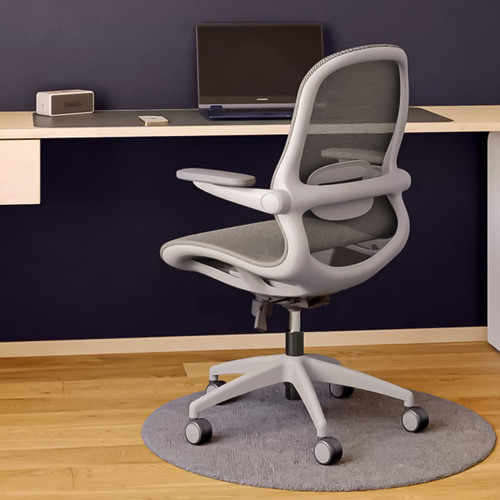 Dion Mesh Fabric Office Chair with Adjustable Armrest in Office Setting Scenario Image A
