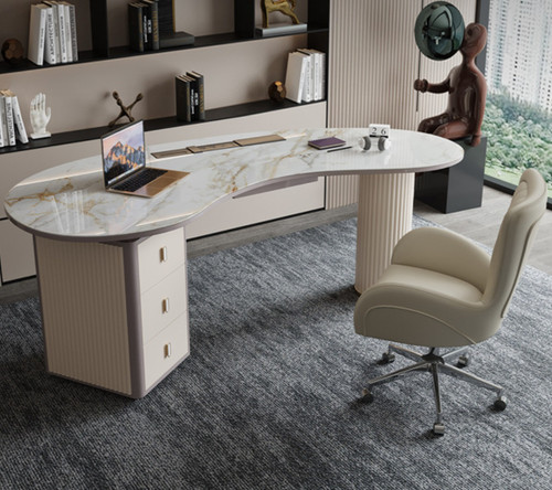 Dagmar Sintered Stone Director Desk Singapore | sintered stone top | Scenario B