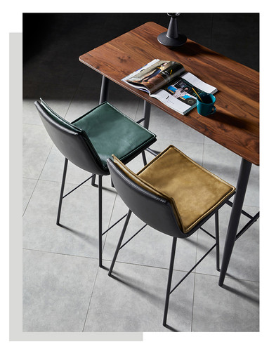 Maja Bridle Leather Bar Stool Industrial Loft Style Image 2