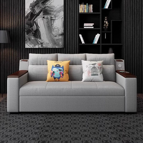 Sophie Leather Sofa Bed Multifunctional with Bluetooth Image 2