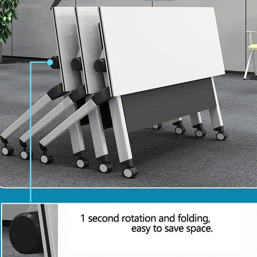 Sullivan Conference Table Singapore | E1/E0 Board, 360° Castor Wheels | Scenario A