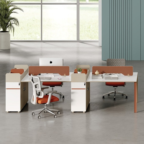 Giulia staff workstation side view Singapore — screen divider privacy panel PVC edge sealing modular office desk