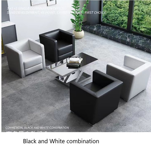 Emilio Office Sofa WH 59 black and white
