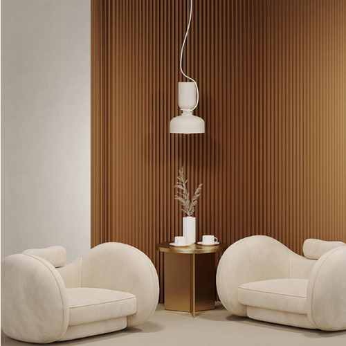 Sylvie Foldable Kraft Paper Screen in living room