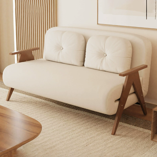Vanya Latex Sofa Bed side view Singapore — quality craftsmanship and durable materials
