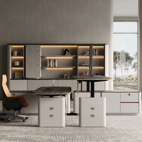 Shop Rigor Height Adjustable Modern Director Table Singapore | Office Desk