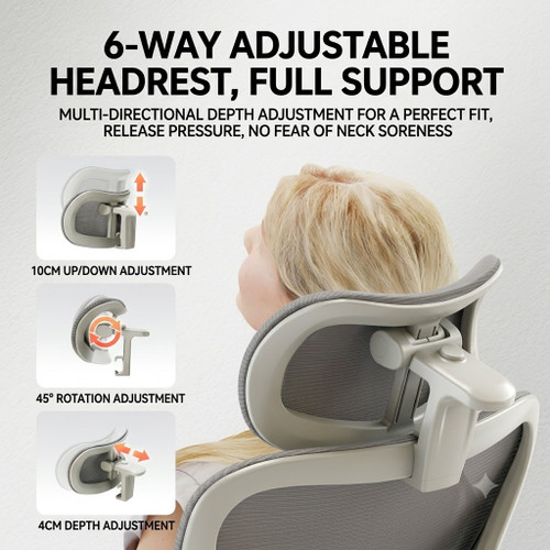 Abigail High-Back Ergonomic Executive Office Chair with Adjustable Lumbar Support