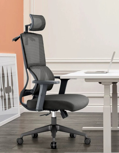 Henry Ergonomic Office Chair Singapore | Mesh Task Chair with Adjustable Headrest | Free Delivery Singapore & Peninsular Malaysia