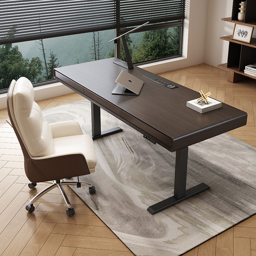Agung Height Adjustable Desk Singapore — 2.5cm thick ENF-grade solid wood multi-layer core