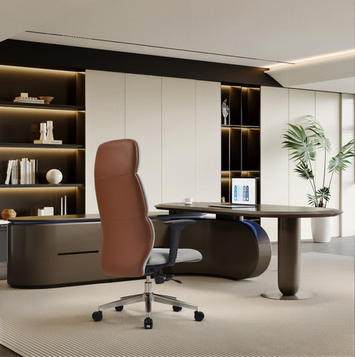 Levi Leather Ergonomic Chair Singapore — Executive Boardroom Scene, 270 Series Leather