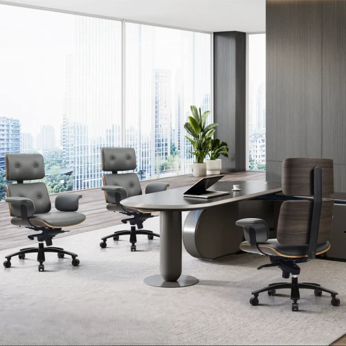 Isaac Leather Ergonomic Chair Singapore — Modern Office Setup