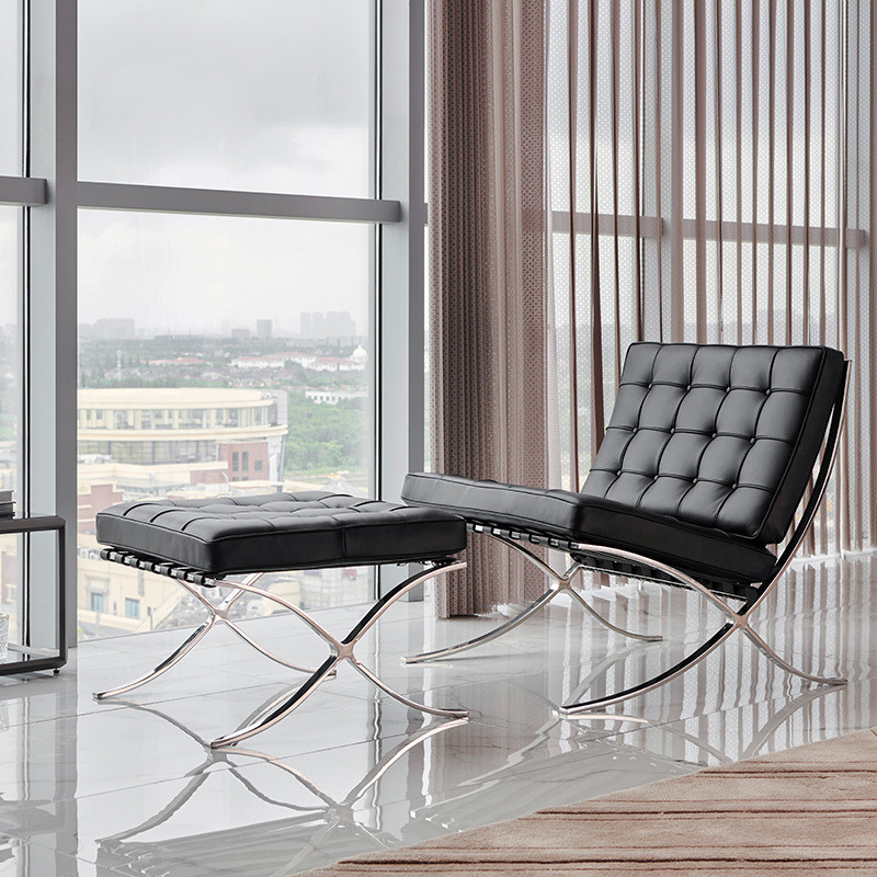Ebro Leather Sofa Chair in home setting — Singapore