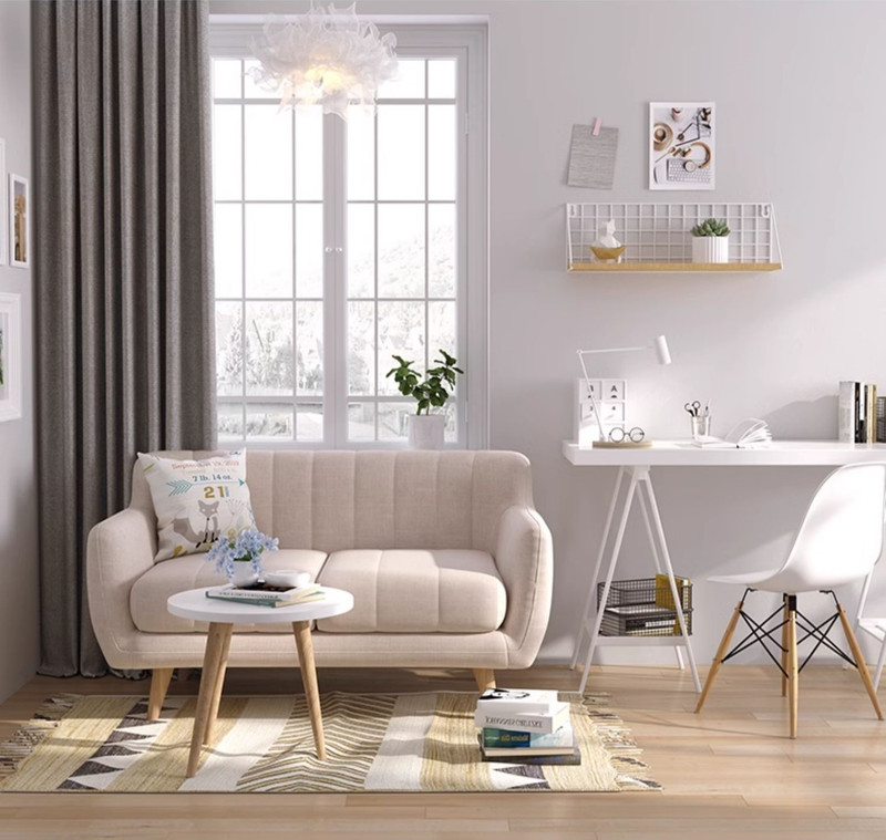 Akiko Minimalist Sofa Singapore | Fabric | Scenario D