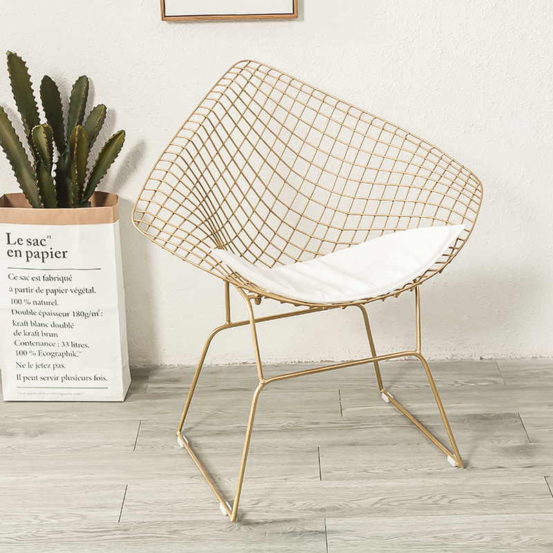 Diamond Metal Lounge Chair in home setting — Singapore